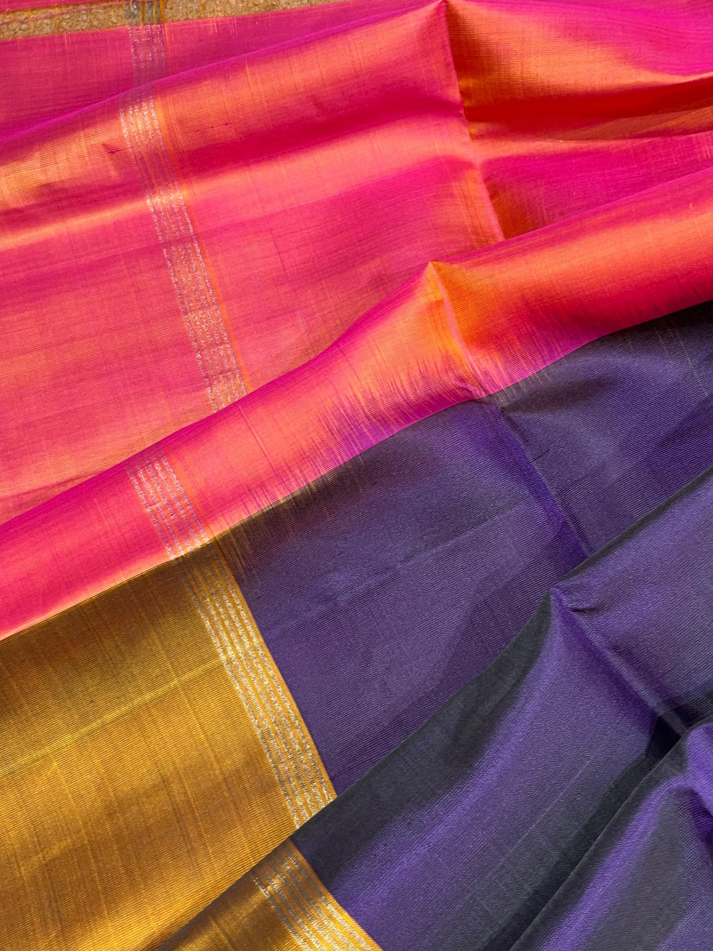 PURPLE SILK PURE HANDLOOM KANJIVARAM SAREE