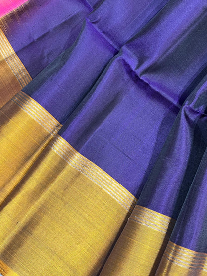 PURPLE SILK PURE HANDLOOM KANJIVARAM SAREE