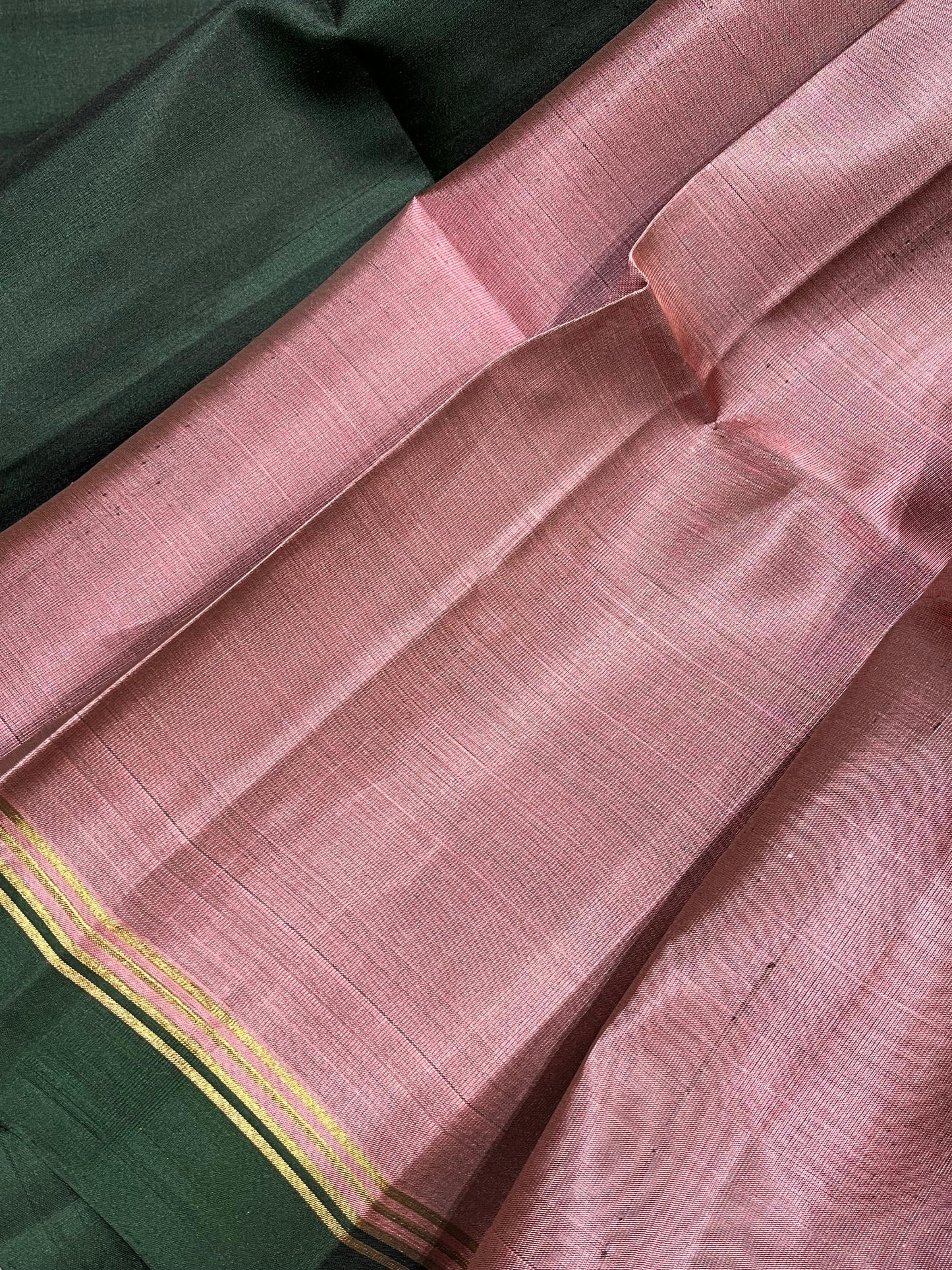DUSTY PINK SILK PURE HANDLOOM KANJIVARAM SAREE