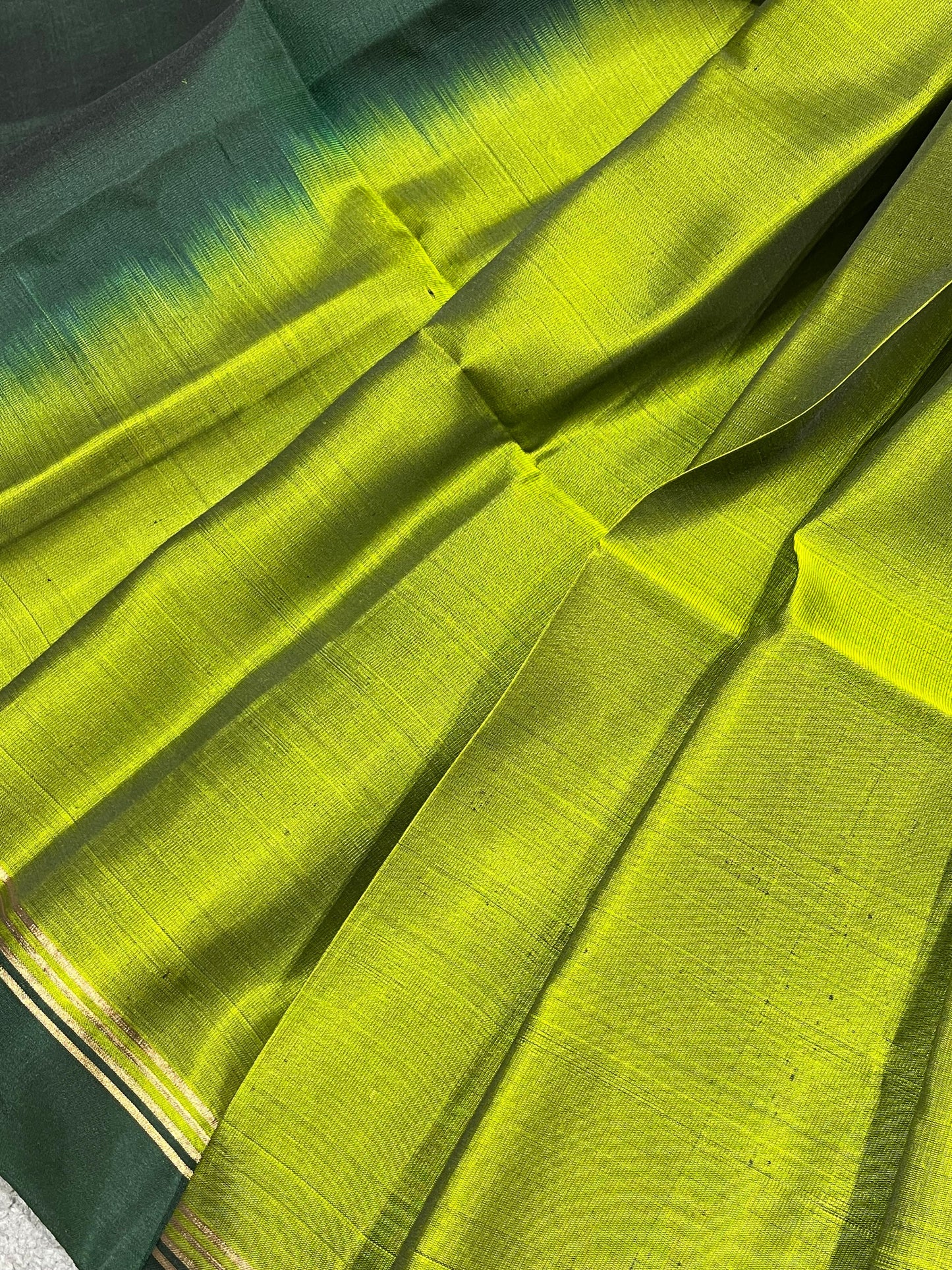 LIME GREEN SILK PURE HANDLOOMK KANJIVARAM SAREE
