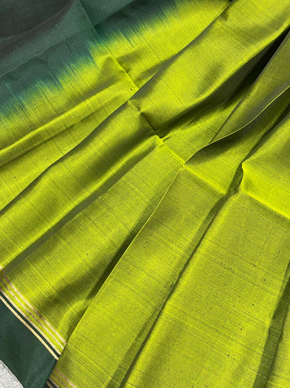 LIME GREEN SILK PURE HANDLOOMK KANJIVARAM SAREE