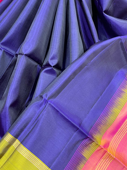 ROYAL BLUE SILK PURE HANDLOOM KANJIVARAM SAREE