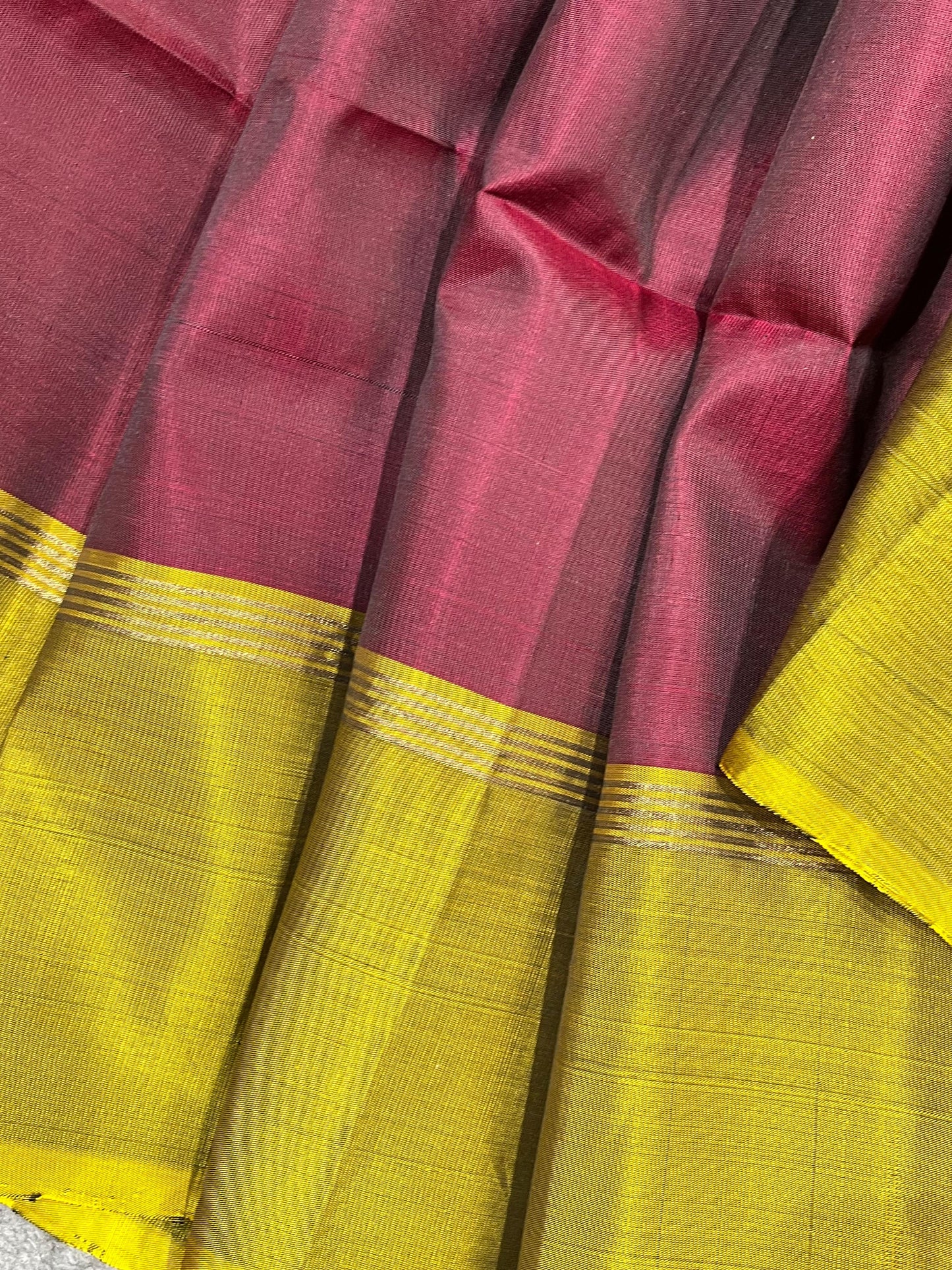 WINE MAROON SILK PURE HANDLOOM KANJIVARAM SAREE