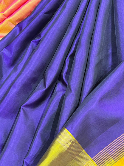 ROYAL BLUE SILK PURE HANDLOOM KANJIVARAM SAREE