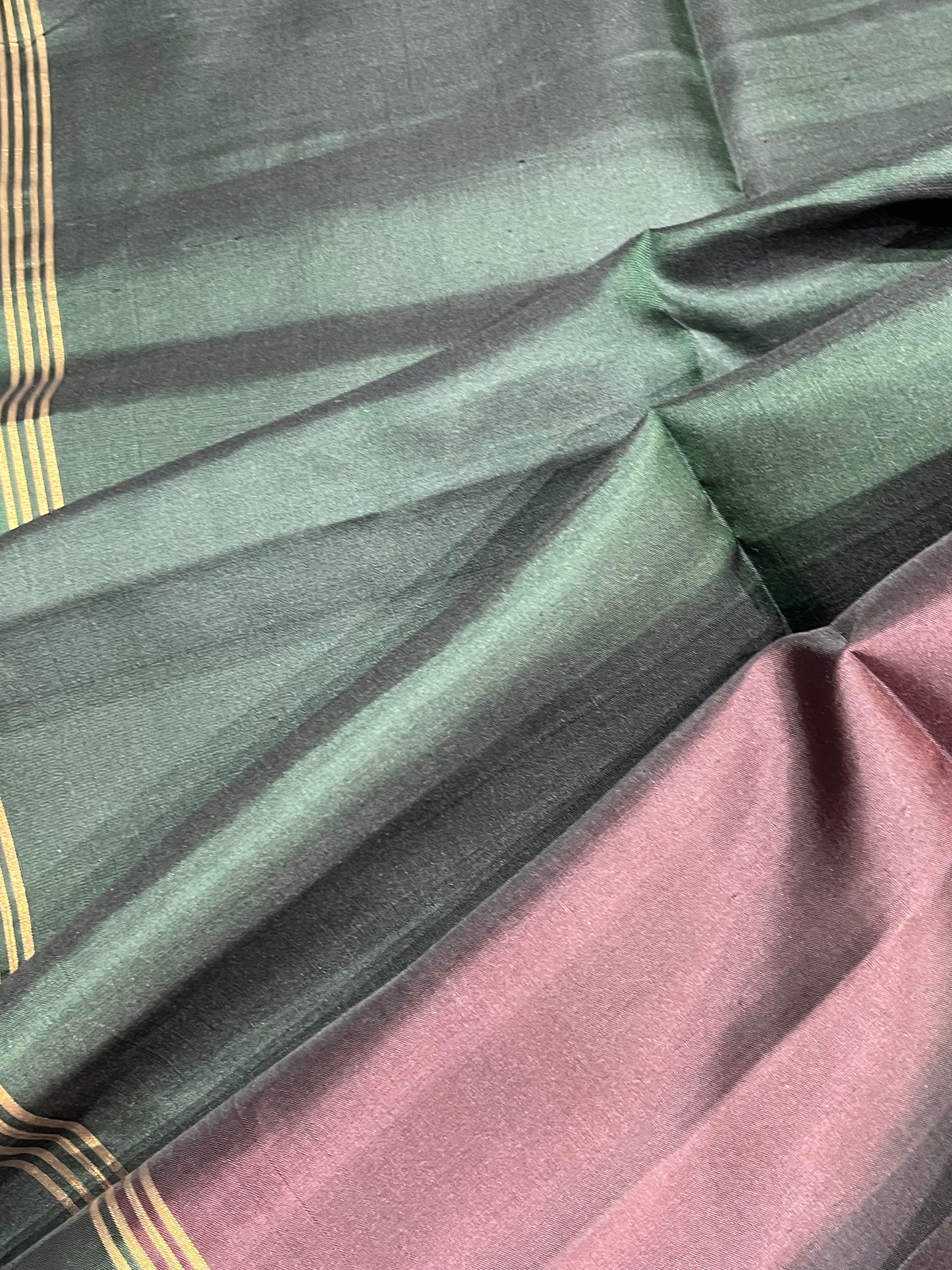 MAUVE BROWN SILK PURE HANDLOOM KANJIVARAM SAREE