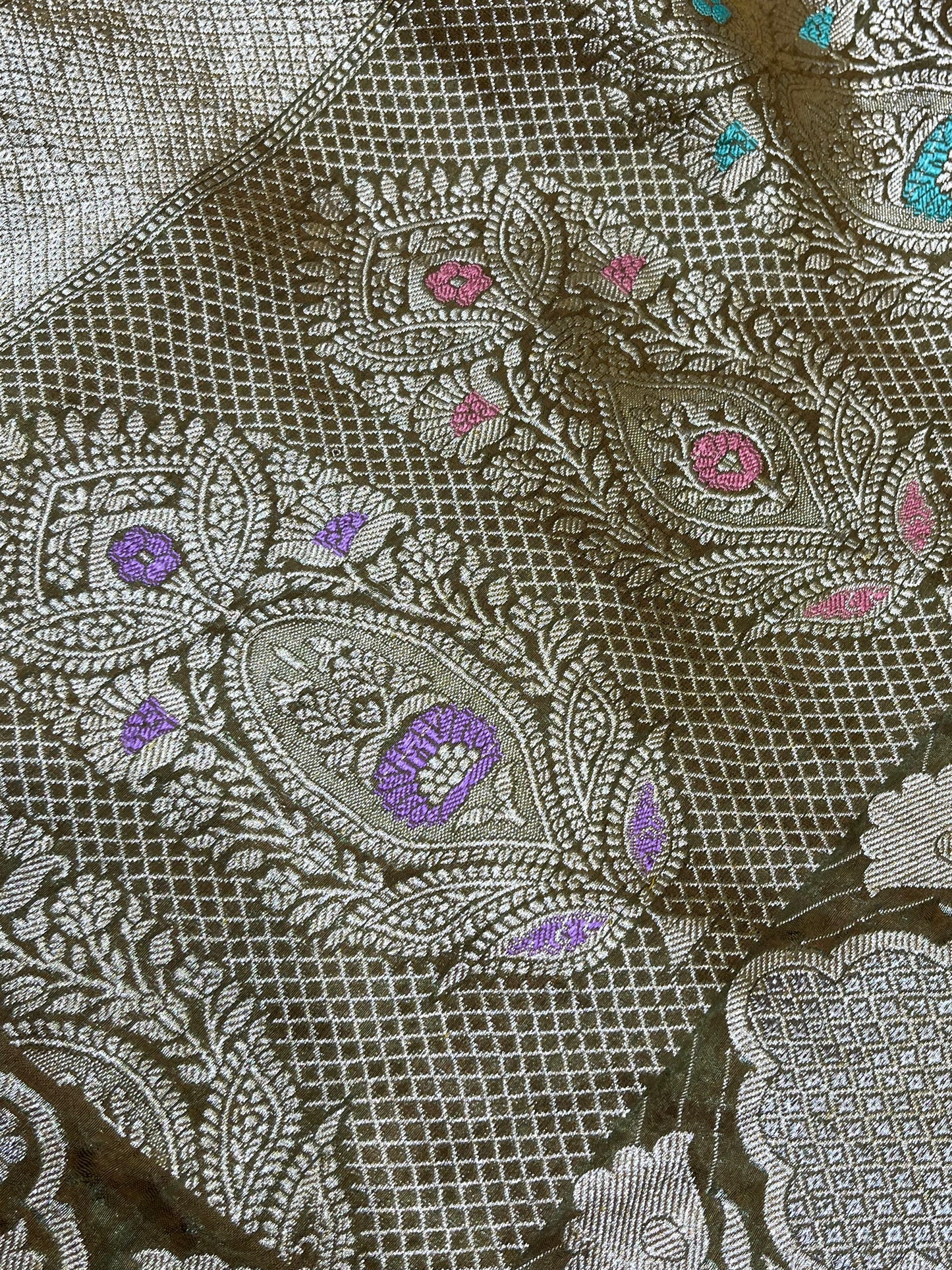 BROWN SILK PURE HANDLOOM BHANDEJ SAREE