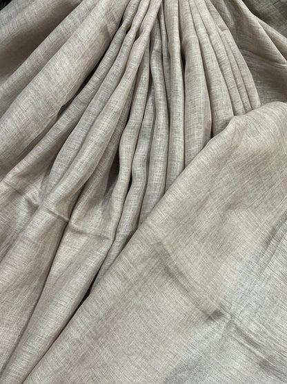 CAPPUCCINO PURE HANDLOOM LINEN SAREE