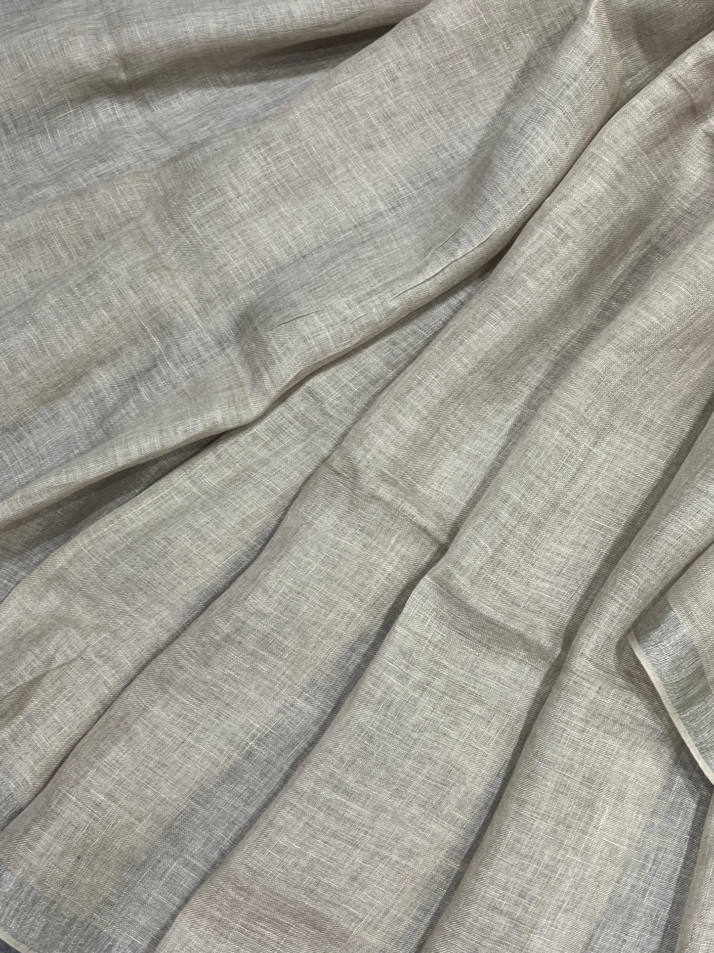 CAPPUCCINO PURE HANDLOOM LINEN SAREE