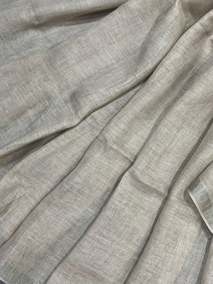 CAPPUCCINO PURE HANDLOOM LINEN SAREE