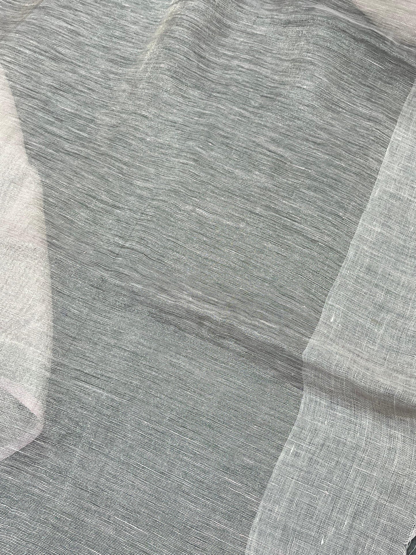 LIGHT PEACH PURE HANDLOOM LINEN SAREE