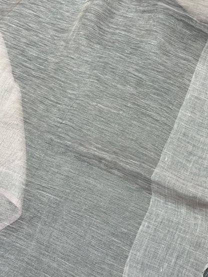 LIGHT PEACH PURE HANDLOOM LINEN SAREE