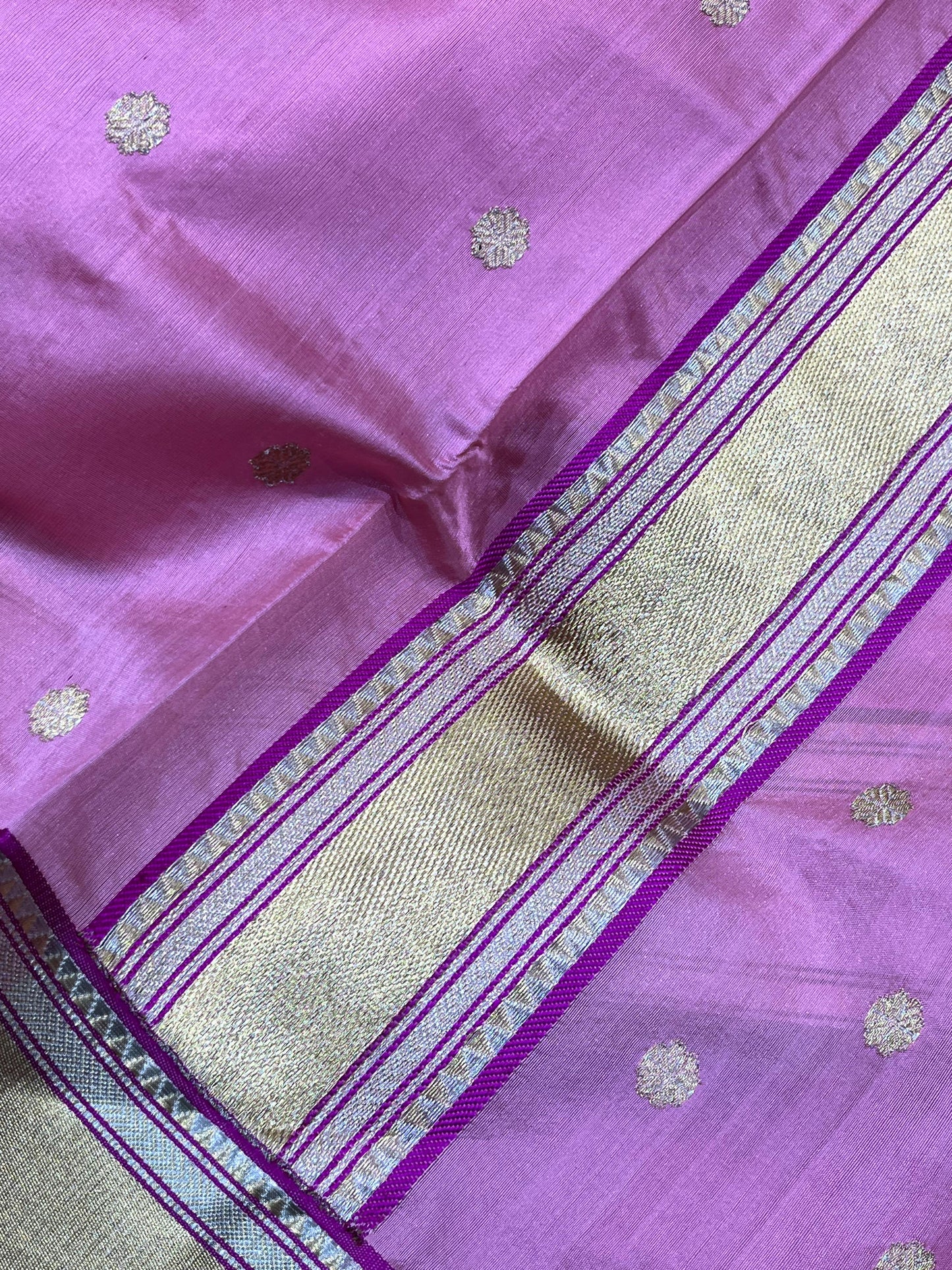 PINK SILK DO RUKHI PURE HANDLOOM CHANDERI SAREE