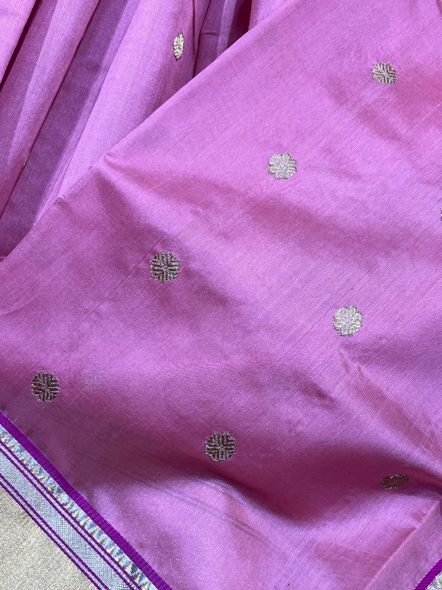 PINK SILK DO RUKHI PURE HANDLOOM CHANDERI SAREE