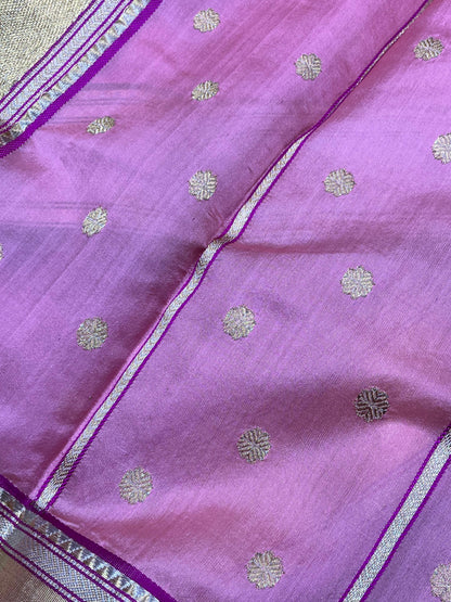 PINK SILK DO RUKHI PURE HANDLOOM CHANDERI SAREE