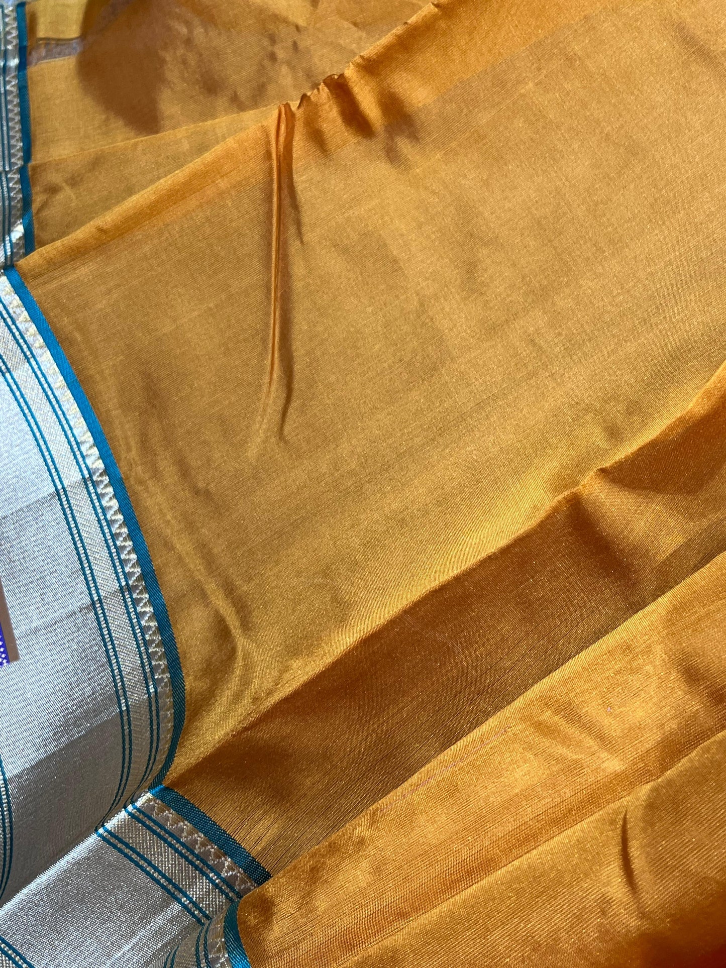 MUSTARD GOLD SILK DO RUKHI PURE HANDLOOM CHANDERI SAREE