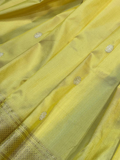 YELLOW SILK PURE HANDLOOM PAITHANI SAREE