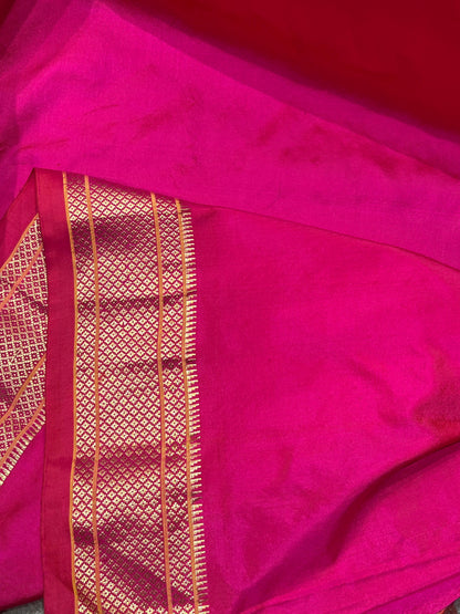 PINK SILK PURE HANDLOOM PAITHANI SAREE