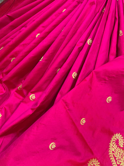 PINK SILK PURE HANDLOOM PAITHANI SAREE