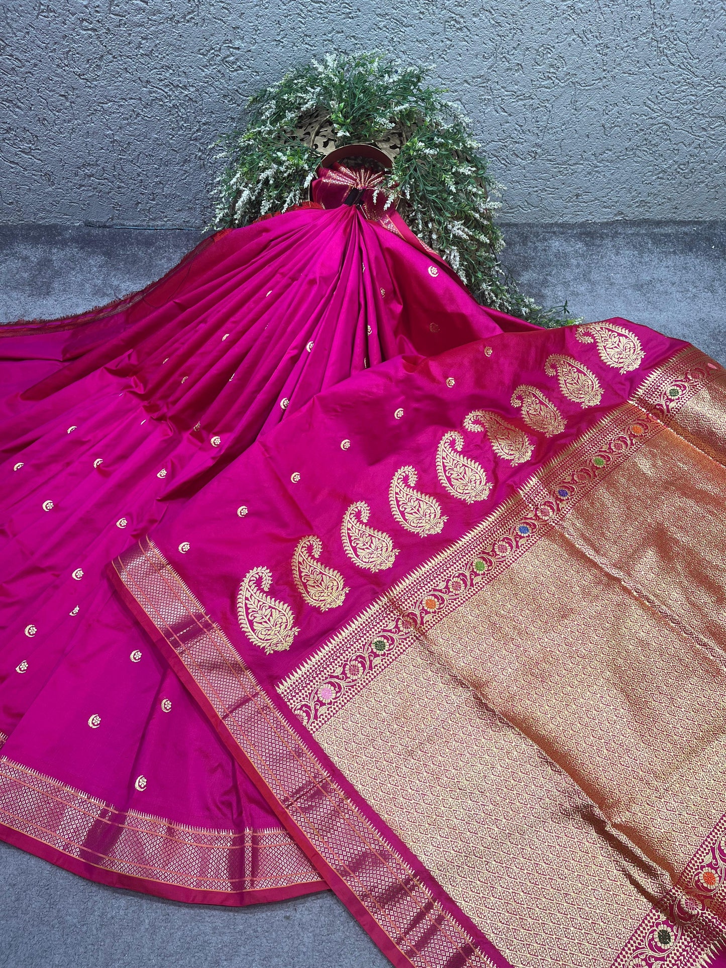 PINK SILK PURE HANDLOOM PAITHANI SAREE