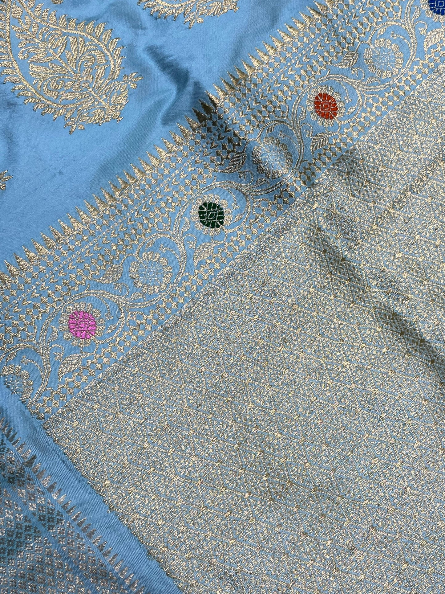 BLUE SILK PURE HANDLOOM PAITHANI SAREE