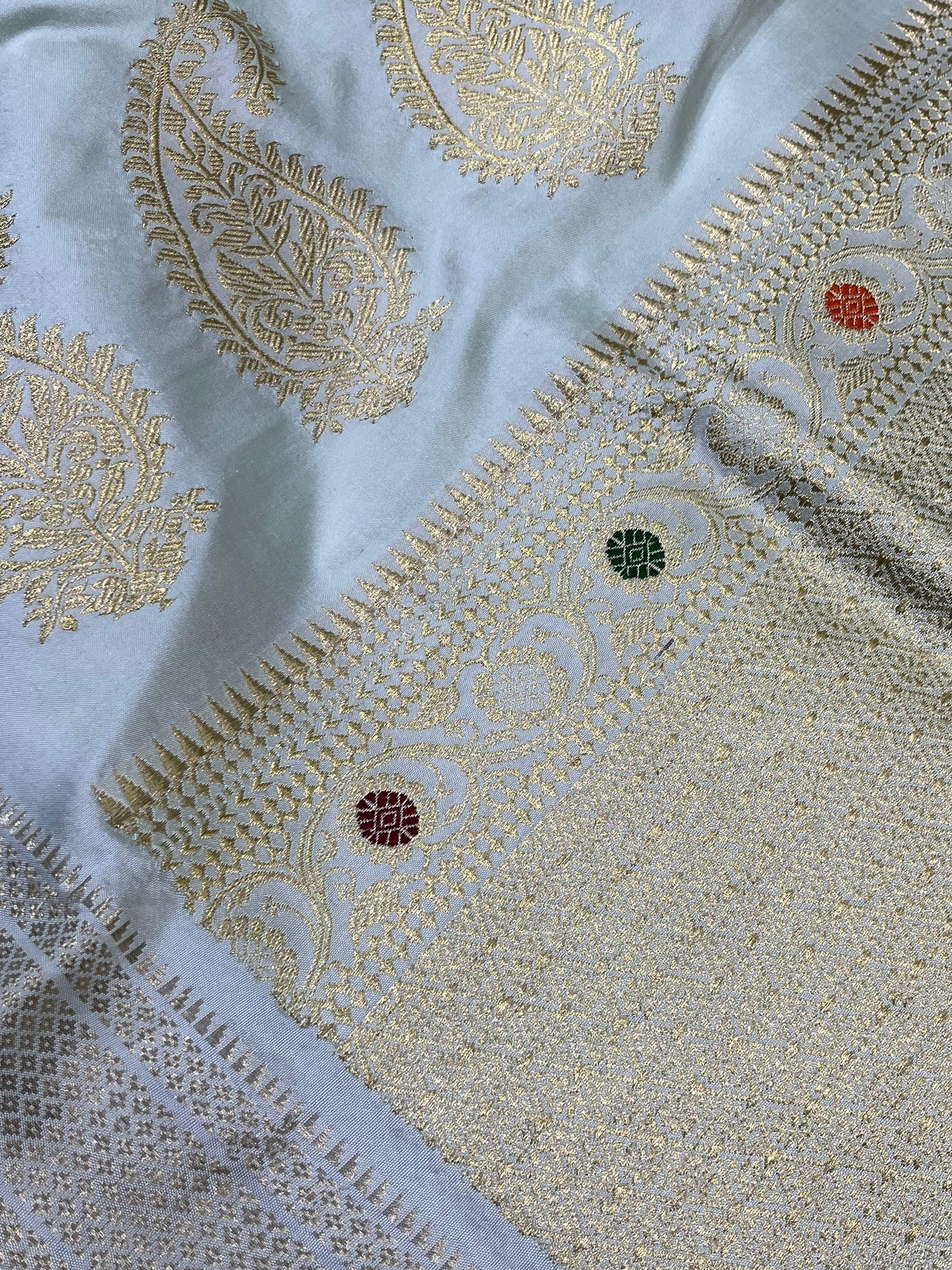 LIGHT PISTA GREEN SILK PURE HANDLOOM PAITHANI SAREE