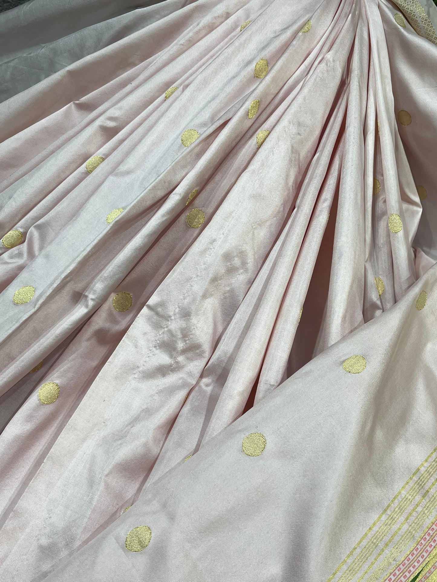 POWDER PINK SILK PURE HANDLOOM PAITHANI SAREE