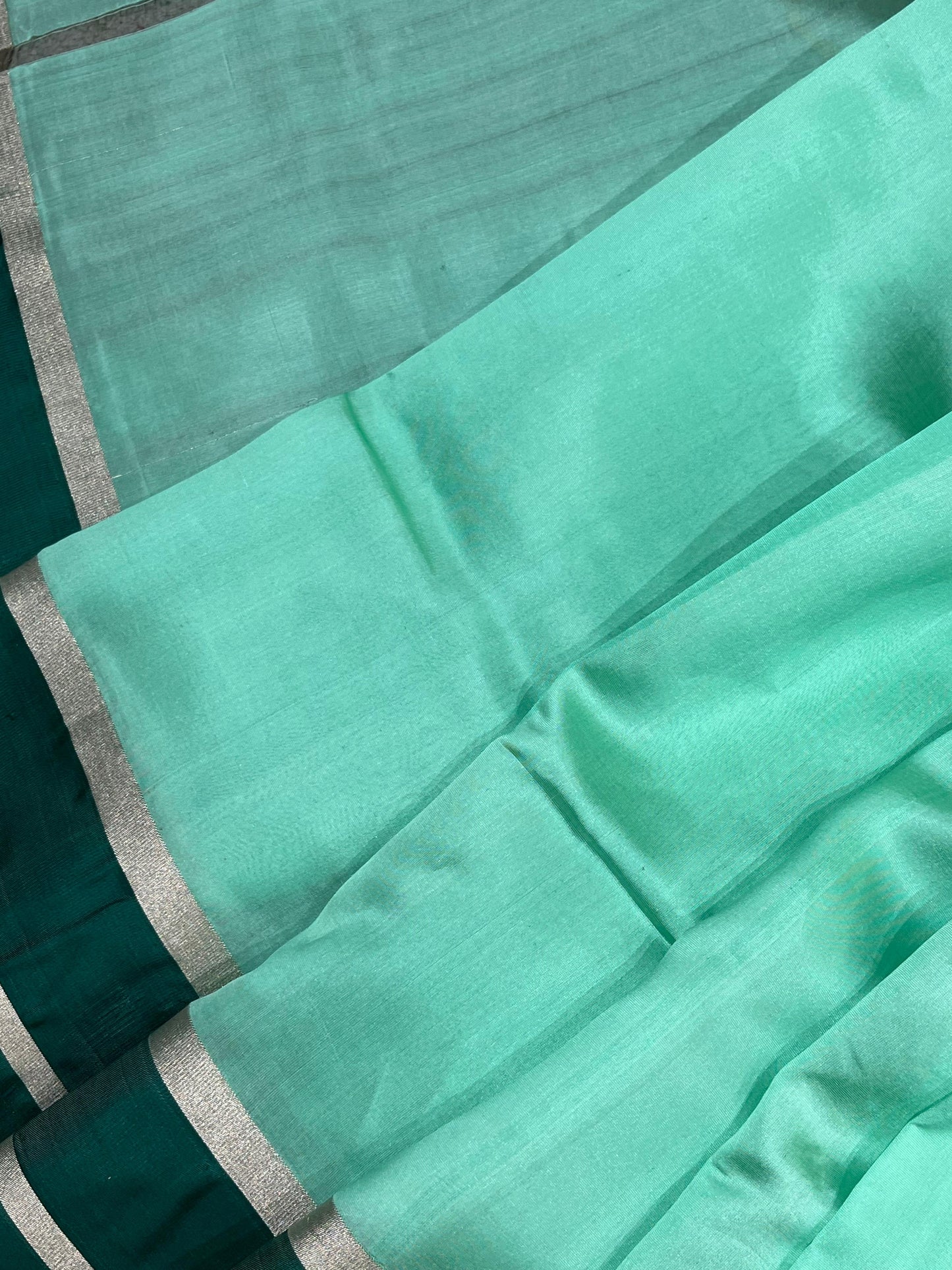 MINT GREEN SILK PURE HANDLOOM CHANDERI SAREE
