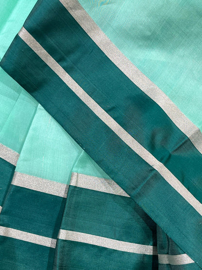 MINT GREEN SILK PURE HANDLOOM CHANDERI SAREE