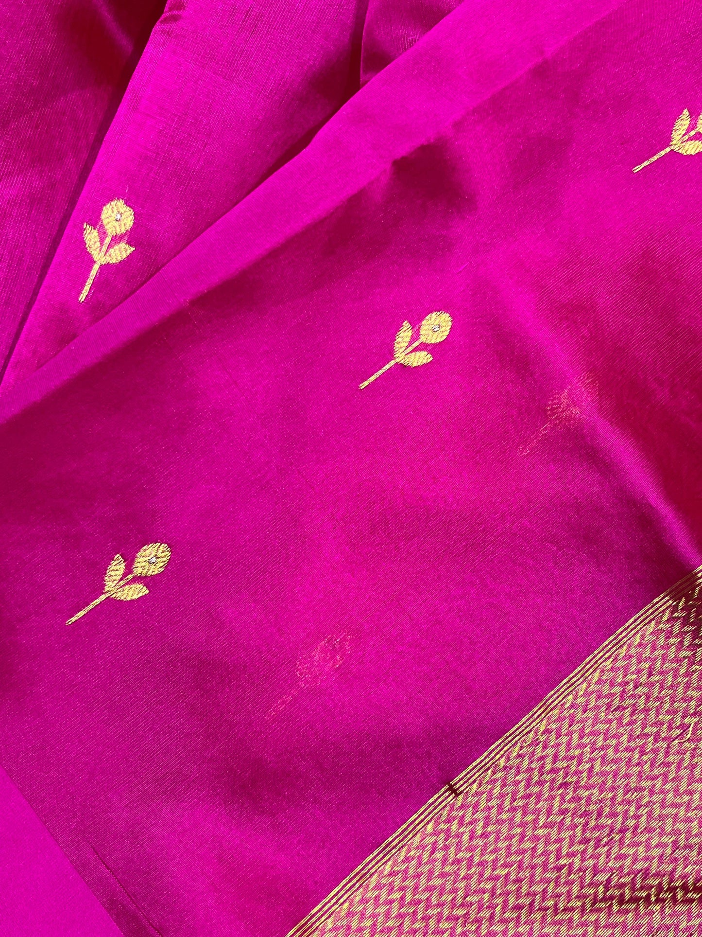 PINK SILK PURE HANDLOOM CHANDERI SAREE
