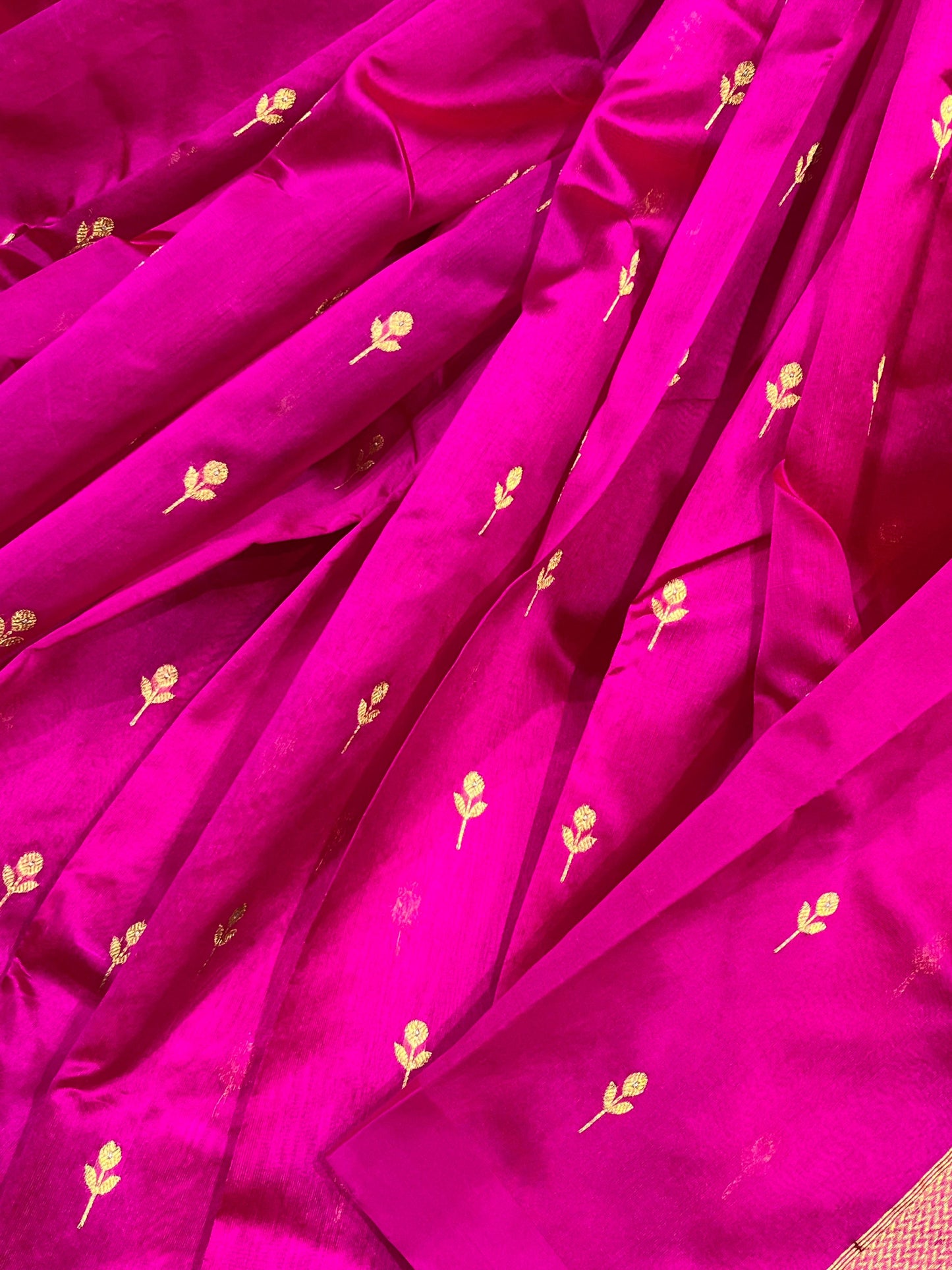PINK SILK PURE HANDLOOM CHANDERI SAREE