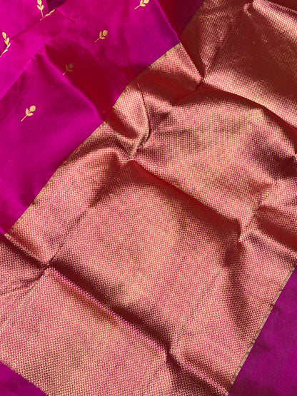 PINK SILK PURE HANDLOOM CHANDERI SAREE