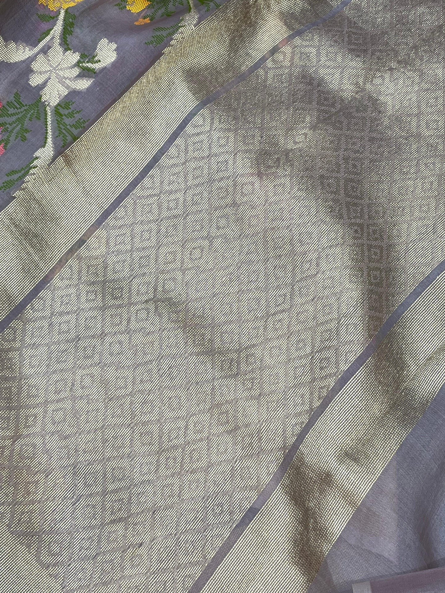 MAUVE KORA PURE HANDLOOM BANARASI SAREE