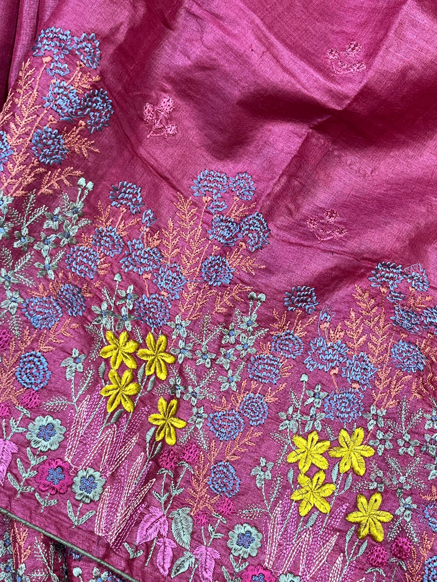 RED PURE HANDLOOM TASSAR SAREE