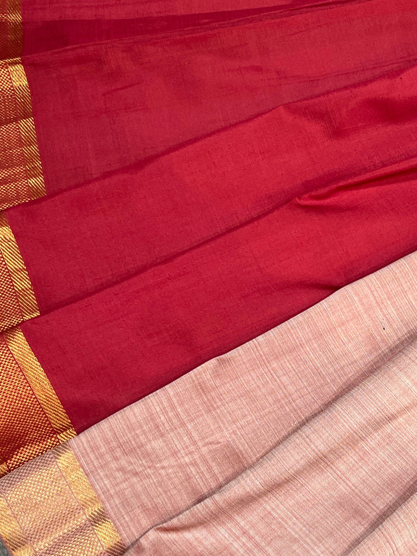 BLUSH PINK PURE HANDLOOM MANGALGIRI SAREE