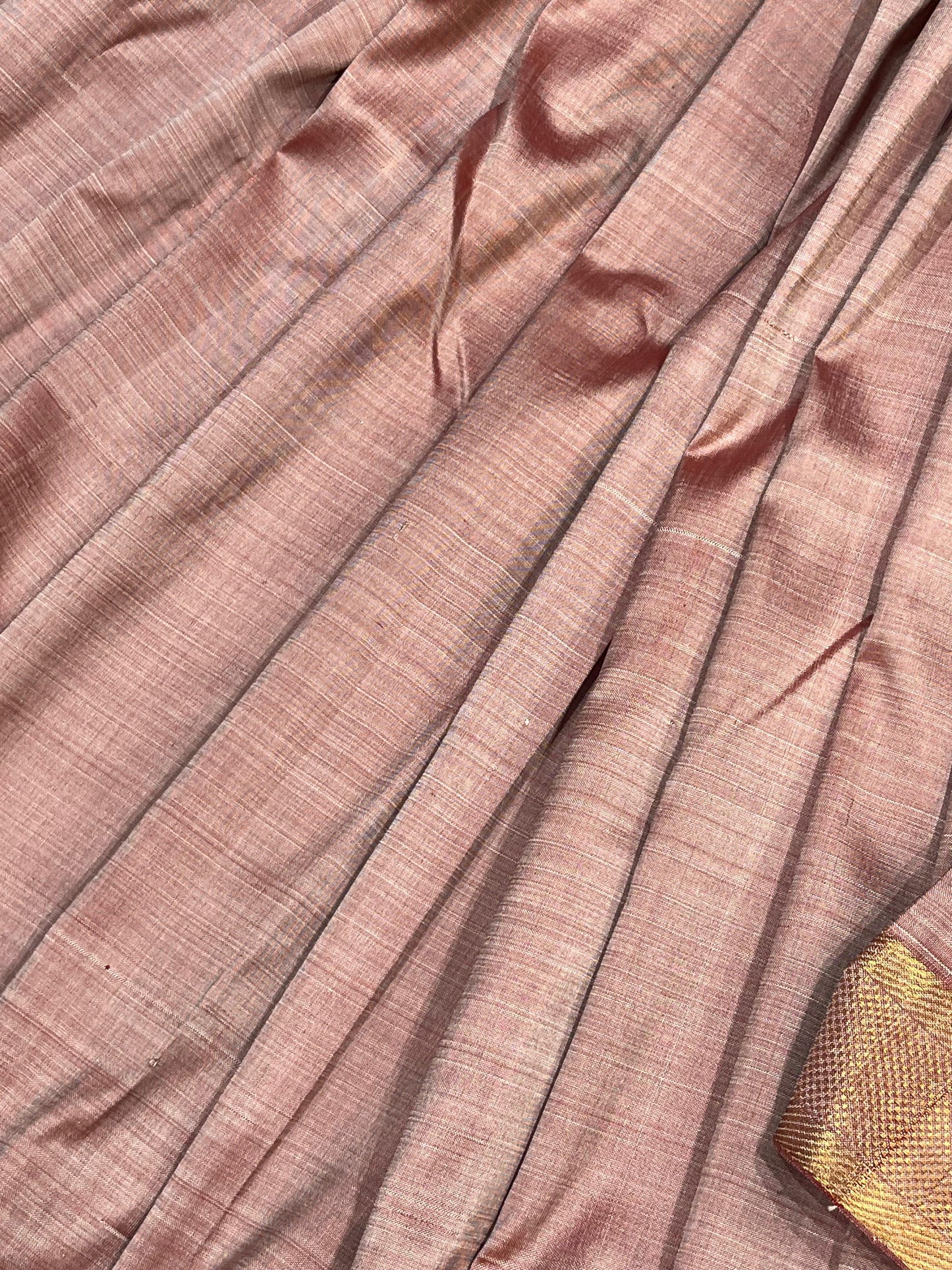 BLUSH PINK PURE HANDLOOM MANGALGIRI SAREE