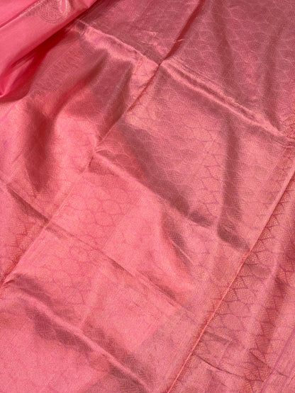 PINK PURE HANDLOOM SOFT SILK SAREE