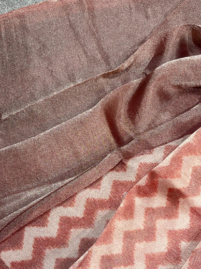 RED TISSUE PURE HANDLOOM EMBROIDERY SAREE