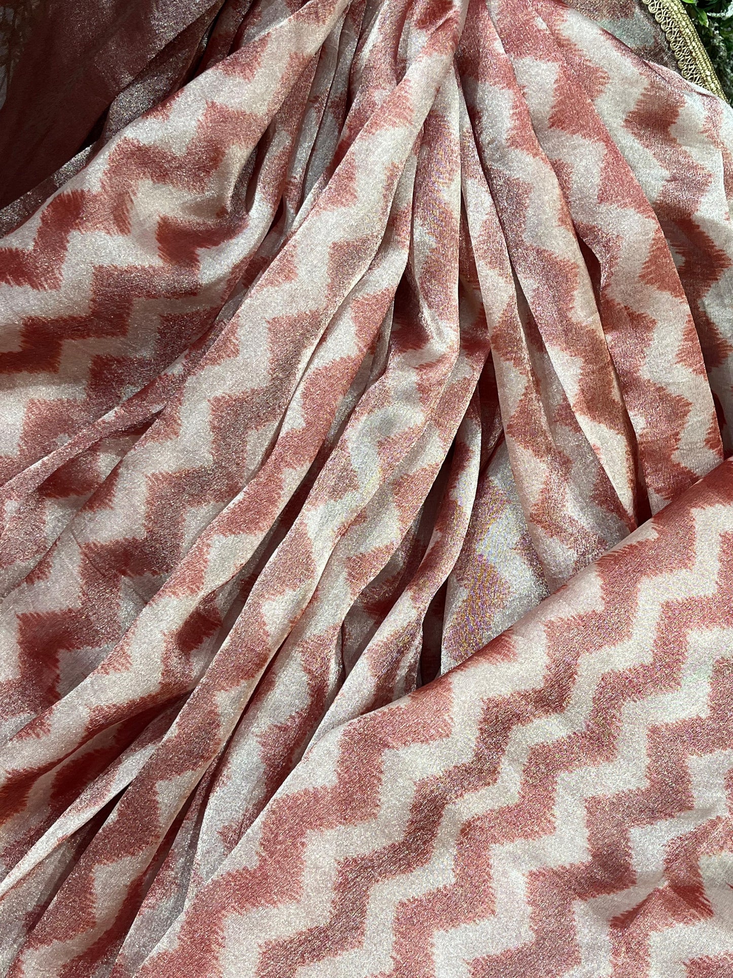 RED TISSUE PURE HANDLOOM EMBROIDERY SAREE