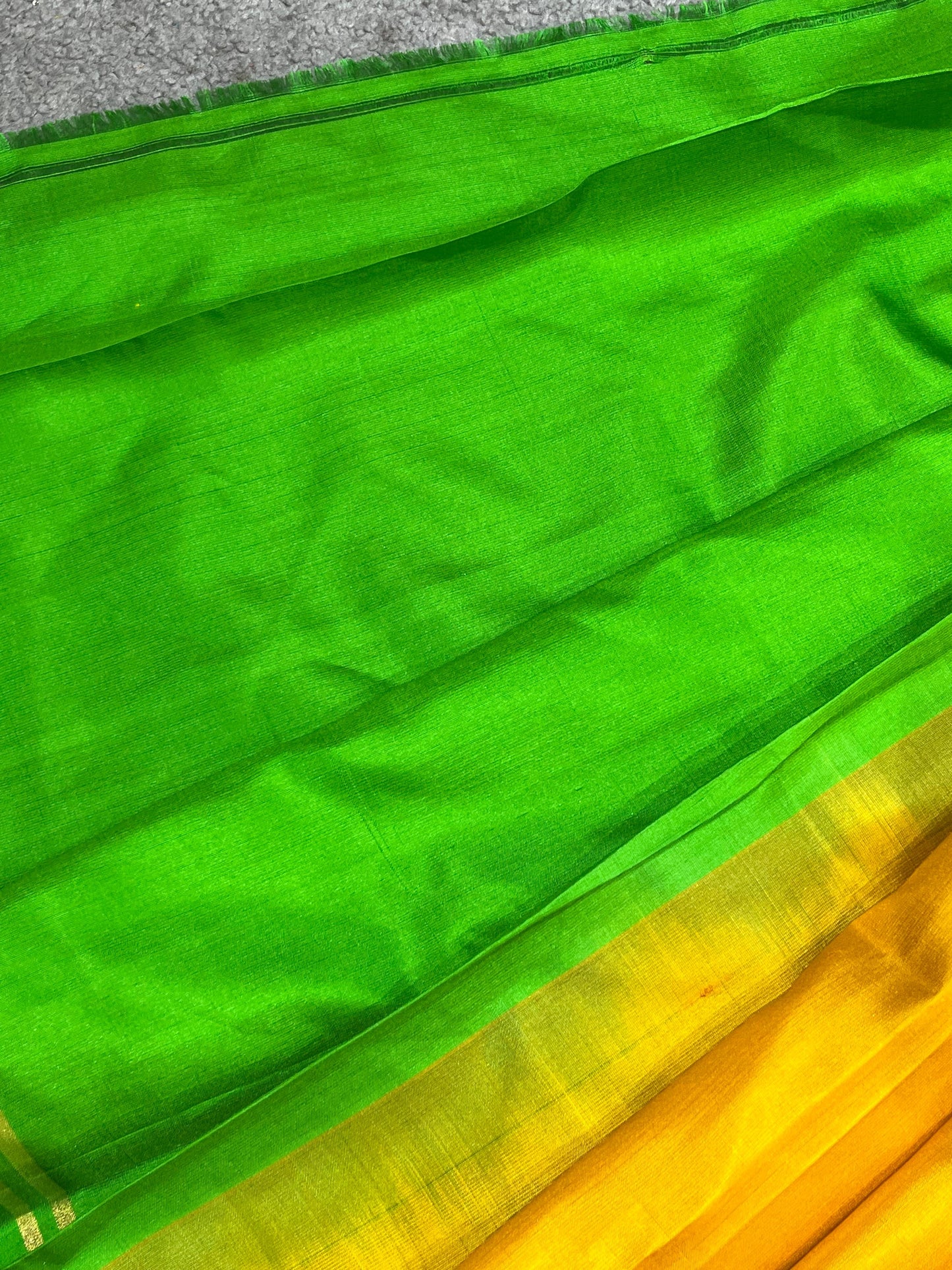 YELLOW PURE HANDLOOM SOFT SILK SAREE