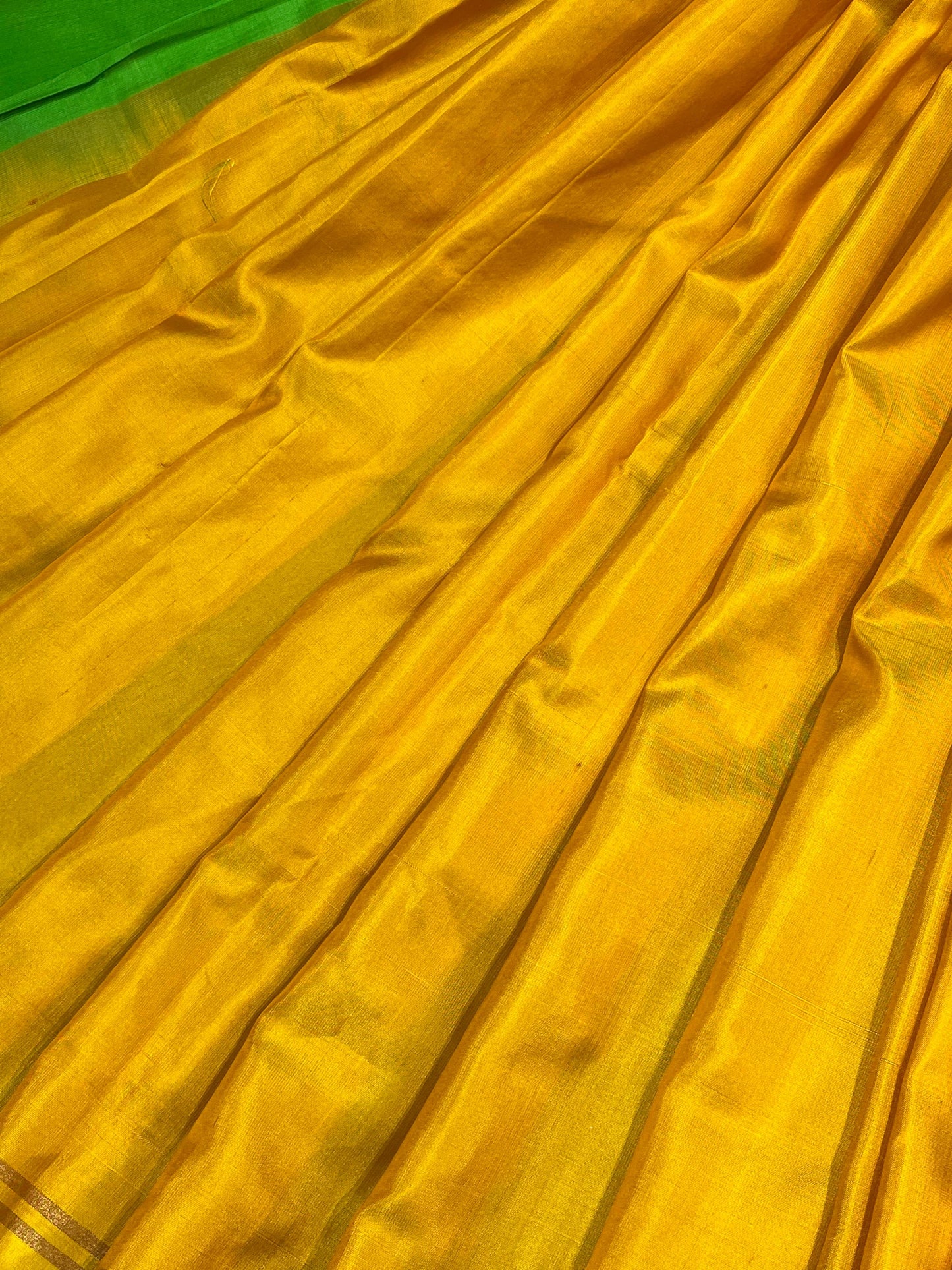 YELLOW PURE HANDLOOM SOFT SILK SAREE