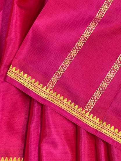 PINK PURE HANDLOOM SOFT SILK SAREE