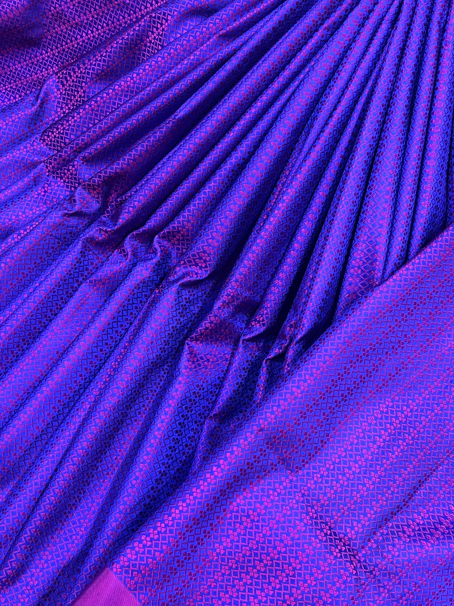 PURPLE PURE HANDLOOM KHUN SAREE