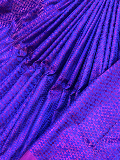 PURPLE PURE HANDLOOM KHUN SAREE