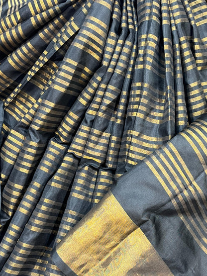 BLACK PURE HANDLOOM UPADDA SAREE