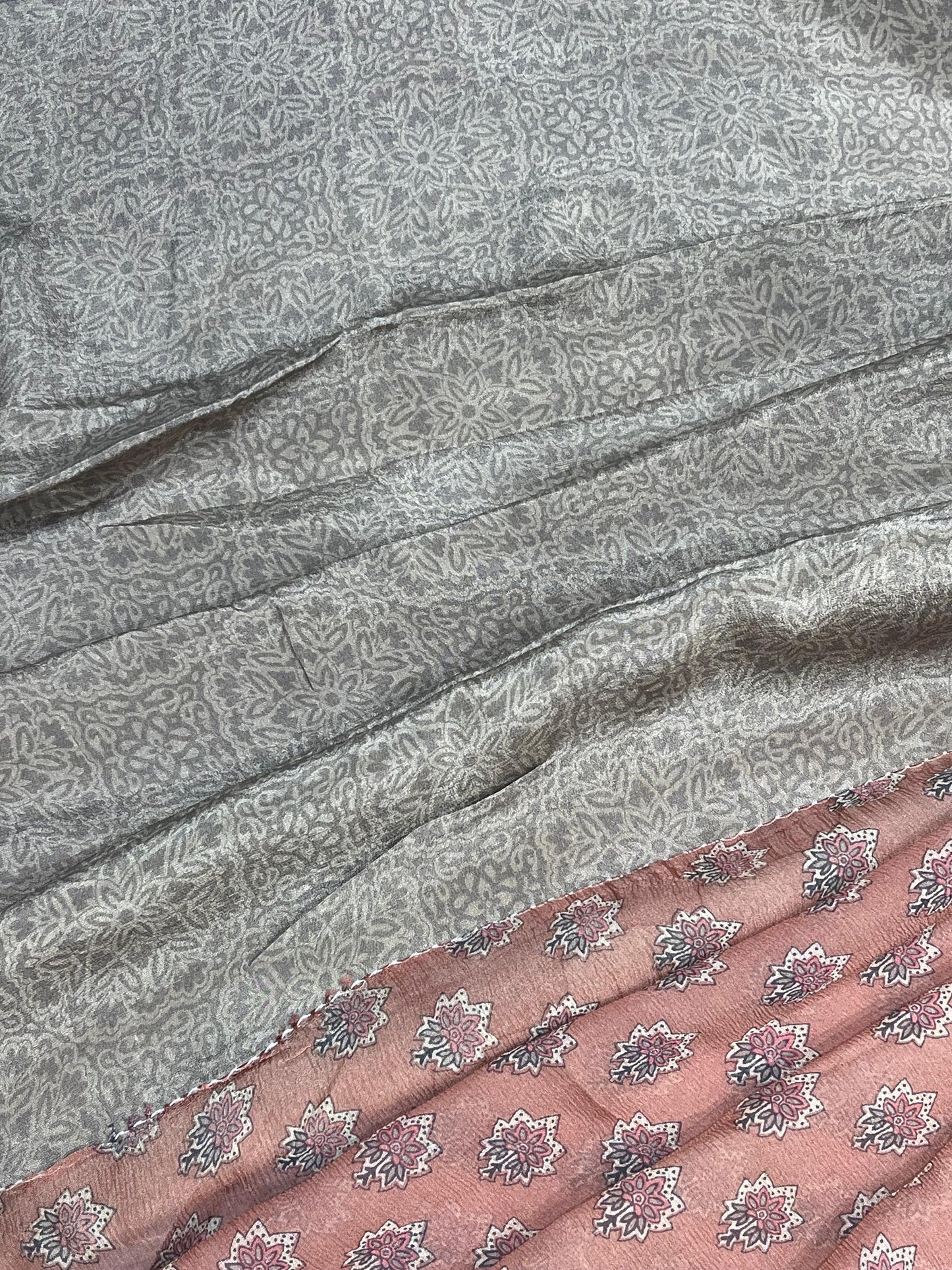 DUSTY ROSE PURE HANDLOOM CHIFFON SAREE