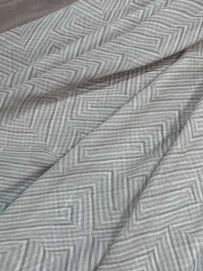 GREY PURE HANDLOOM CHIFFON SAREE