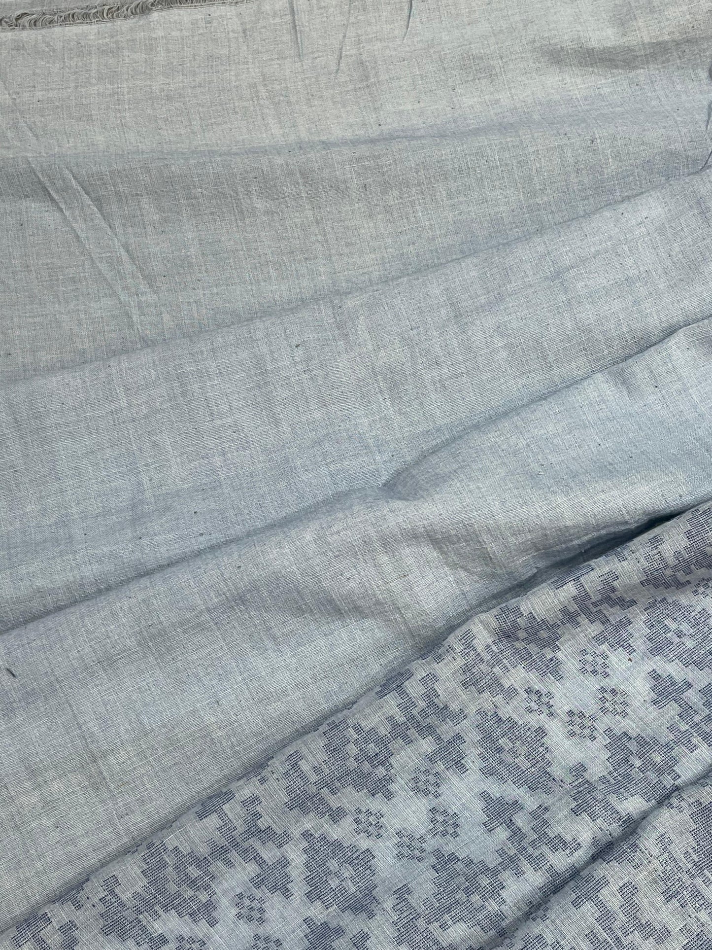 GREY PURE HANDLOOM MUSLIN JAMDANI SAREE