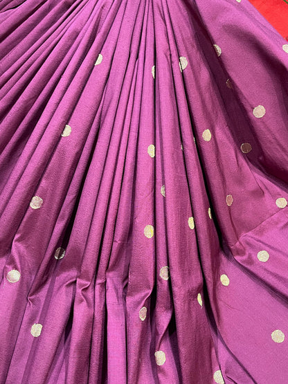 WINE SILK PURE HANDLOOM PAITHANI SAREE