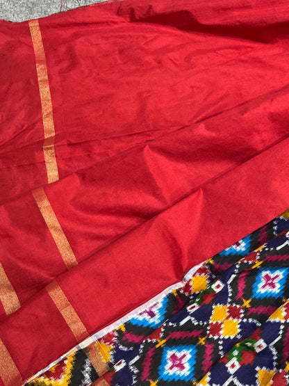 NAVY BLUE SILK PURE HANDLOOM IKKAT SAREE