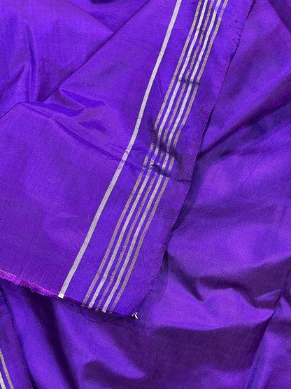 PURPLE SILK PURE HANDLOOM IKKAT SAREE